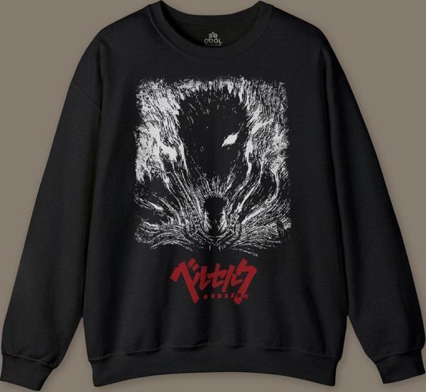 Berserk Manga Anime Guts Kılıç Baskılı Erkek Baskılı Sweatshirt - Image 1