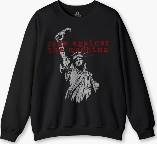 Rage Against the Machine RATM Siyah Sweatshirt Music Rock Metal Müzik Baskılı Sweat - Image 1