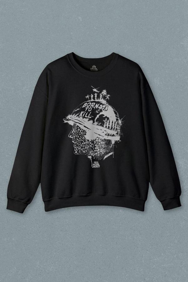 Stanley Kubrick Full Metal jacket Filmi 1995 Baskılı Sweatshirt - Image 1