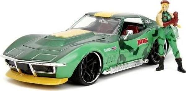 Street Fighter 1:24 1969 Chevrolet Corvette Stingray ZL1 ve Cammy Figürü - Image 1
