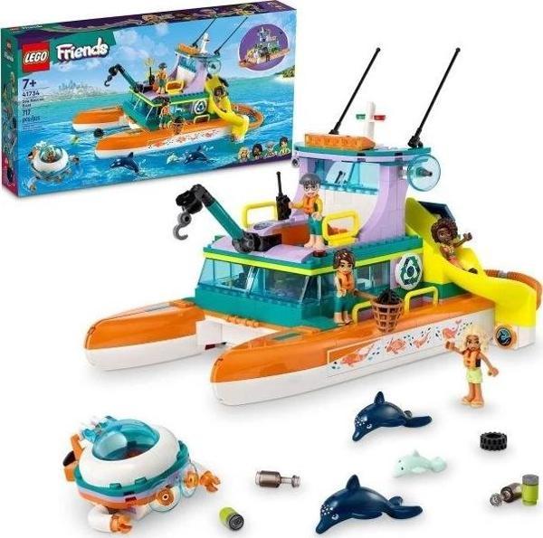 LEGO Friends Deniz Kurtarma Botu Yapım Oyuncağı 41734 Standard Packaging - Image 1