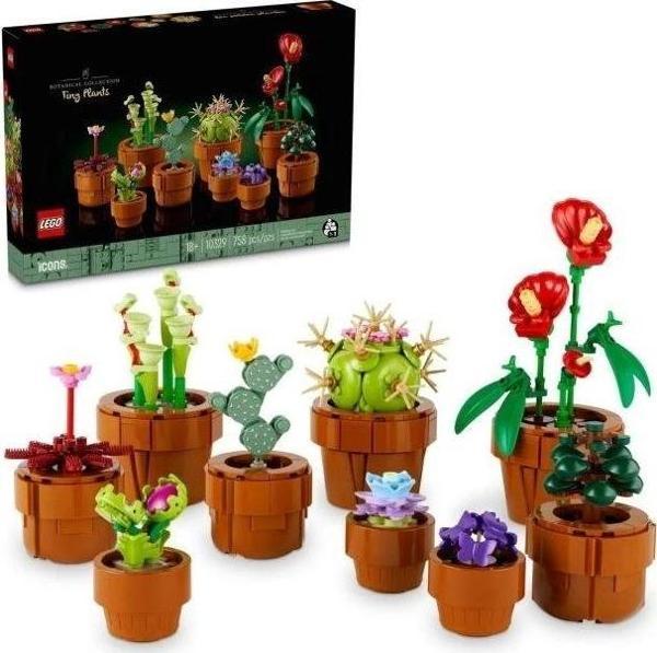 LEGO Icons Minik Bitkiler Yaratıcı Yapı Seti (10329) Green Brown Red Purple - Image 1