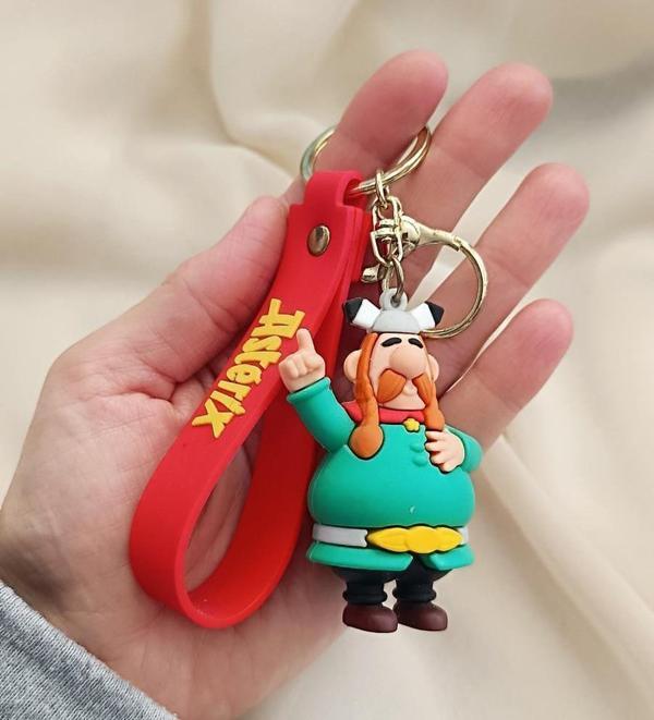 Asterix Karakterleri Silikon Anahtarlık 3D Çanta Süsü  - Image 1