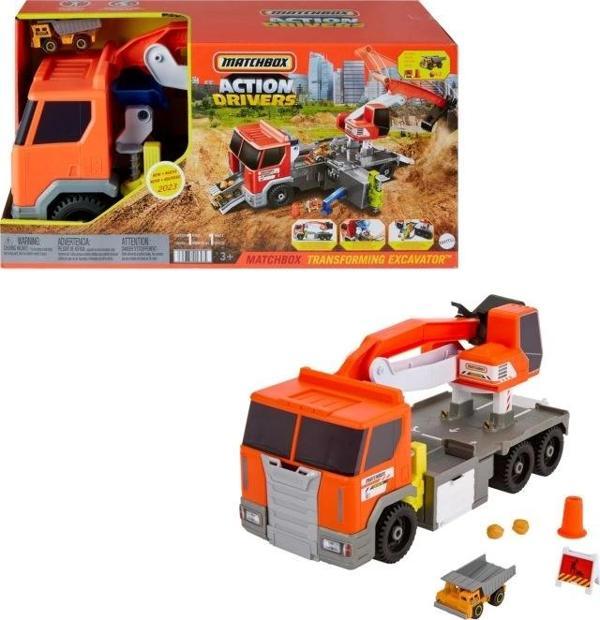 Matchbox Aksiyon Sürücüleri Ekskavatör Arabaları Oyun Seti - Image 1