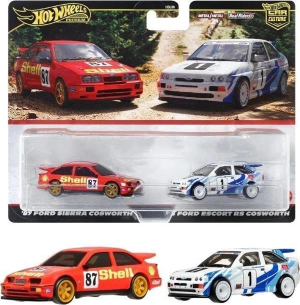 Hot Wheels Premium 93 Ford Escort RS Cosworth / '87 Ford Sierra Araba - Image 1