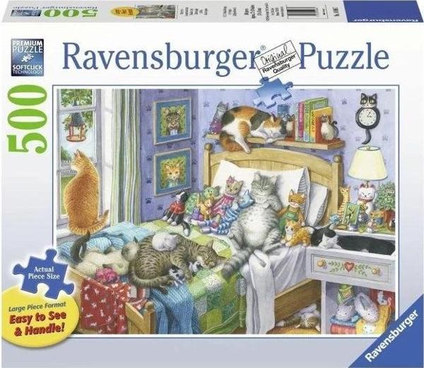 Ravensburger Cat Nap 500 Parça Büyük Puzzle - 14966 - Image 1