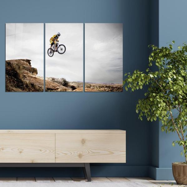 Veraart Spor 3 lü Set Pleksi Cam Tablo Bisiklet - Image 1