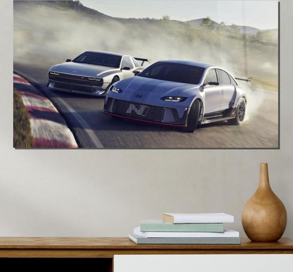 Veraart Araba Temalı Pleksi Cam Tablo Hyundai Yarış - Image 1