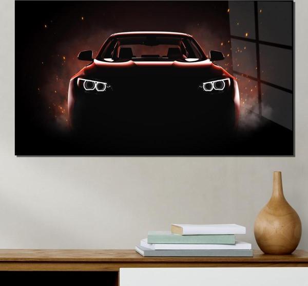 Veraart Araba Temalı Pleksi Cam Tablo Karanlık - Image 1