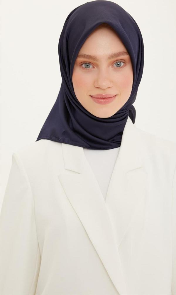 Armine Sport twill (tivil) Eşarp Düzrenk Lacivert - Image 1
