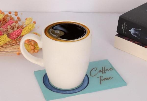 Veraart Epoksili Coffee Time Görselli Bardak Altlığı 6 lı - Image 1