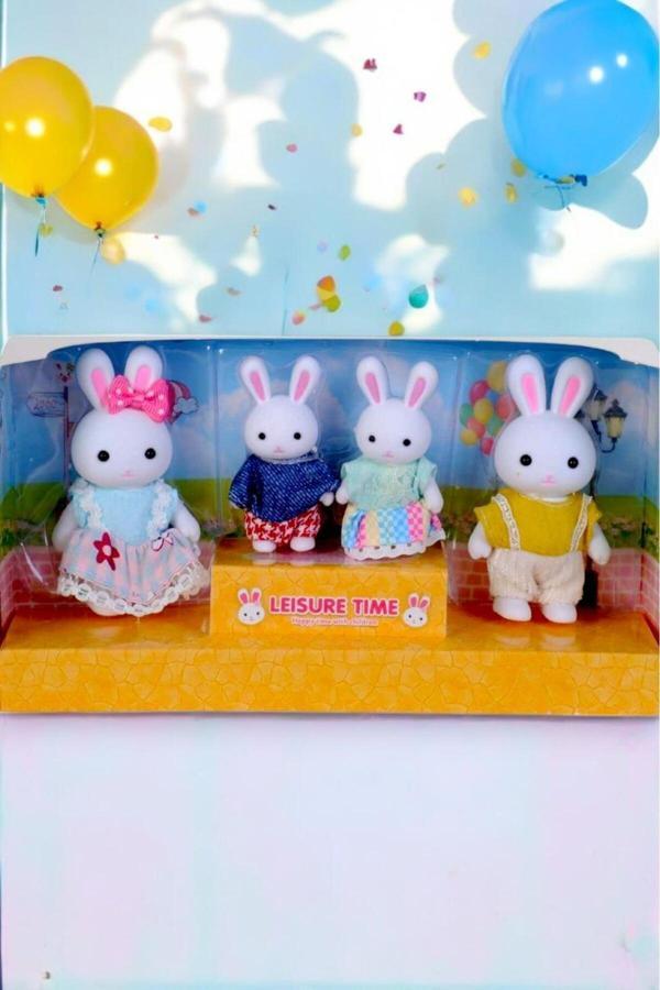 Hak-İş Oyuncak Mini Tavşan Ailesi 4 Lü - Image 1