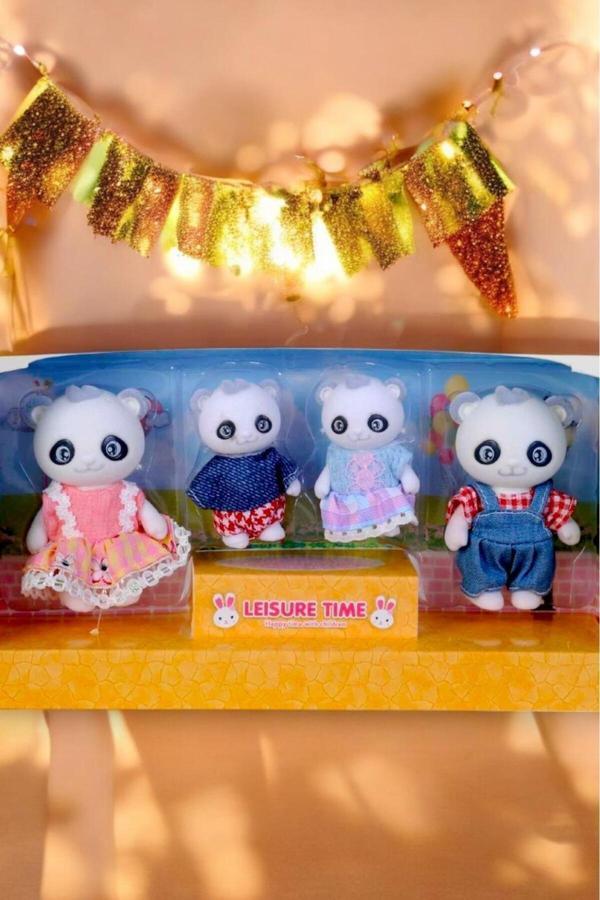Hak-İş Oyuncak Mini Panda Ailesi 4 Lü - Image 1