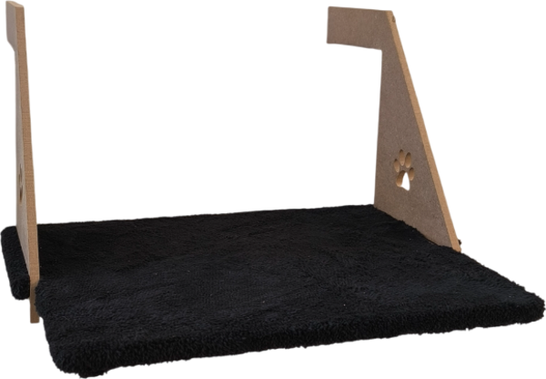Ahşap Kalorifer Peteği Kedi Radyatör Yatağı 30 cm x 43 cm Siyah (15 kg) - Image 1