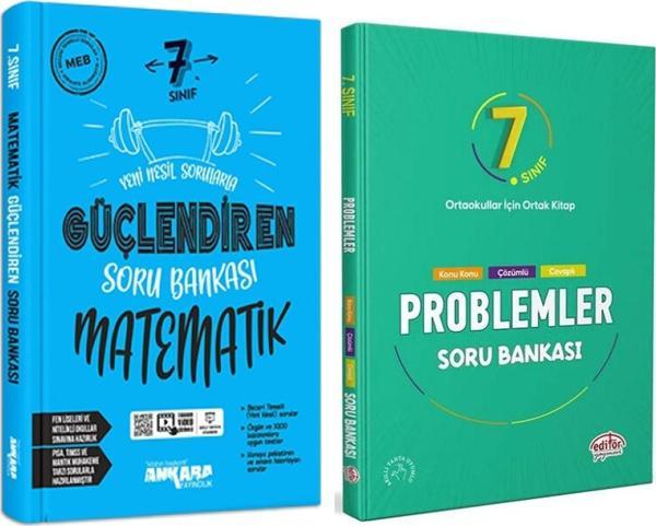 Ankara Yayıncılık 7.Sınıf Matematik ve Editör Problemler Soru Bankası Seti 2 Kitap - Ankara Yayıncılık - Image 1