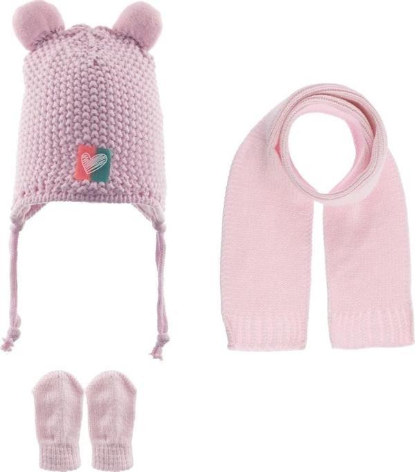 Kitti Atkı Bere Eldiven Takım 0-18 Ay 2315002 Pembe - Image 1