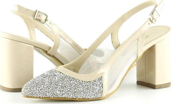 Panula Exclusive Ten Taşlı Fileli Arkası Açık Abiye Ayakkabı - Image 1