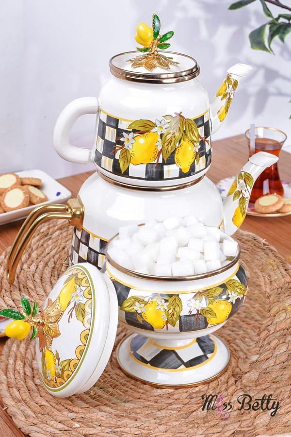 Miss Betty Emaye Çaydanlık Ve Şekerlik Takımı Linda - Image 1