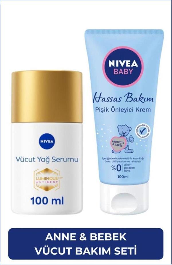 Luminous630 Çatlak Karşıtı Vücut Yağ Serumu 100ml ve Baby Hassas Bakım Pişik Önleyici Krem 100ml - Image 1