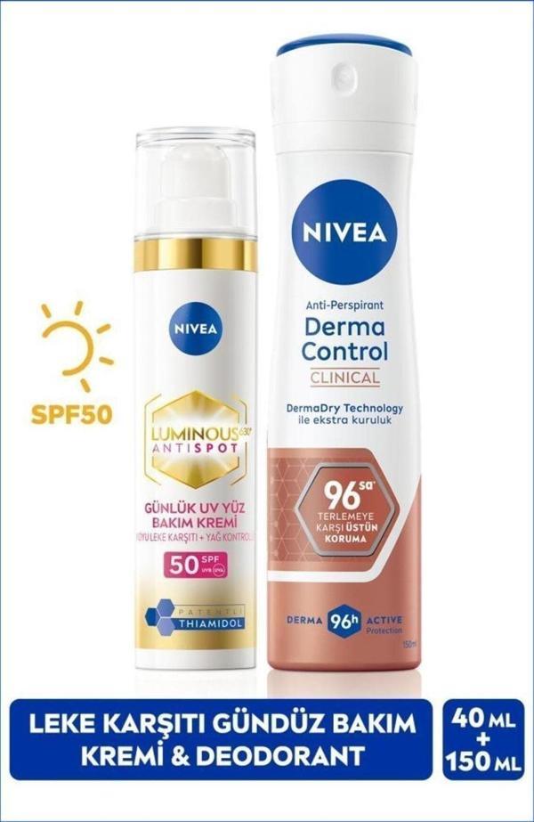 Luminous630 Thiamidol Etkili Leke Karşıtı Krem 40ml Ve Sprey Deodorant Derma Control Clinical 150ml - Image 1