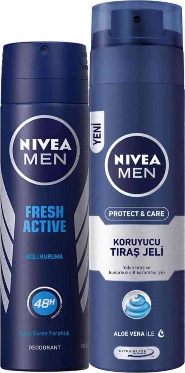 Fresh Active Erkek Deosprey 150ml Tıraş Jeli Koruyucu Ve Bakım Için 200 ml - Image 1