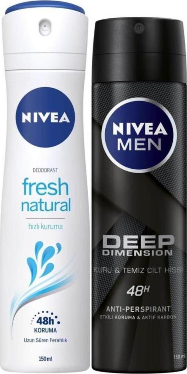 Fresh Deosprey 150 ml Deep Dimension Erkek Deosprey 150 ml 2'li Paket - Image 1