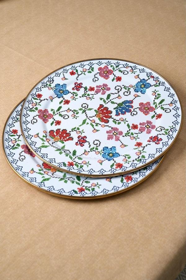 Miss Betty Piraye Emaye 2'Li Servis Tabağı 30 Cm - Image 1