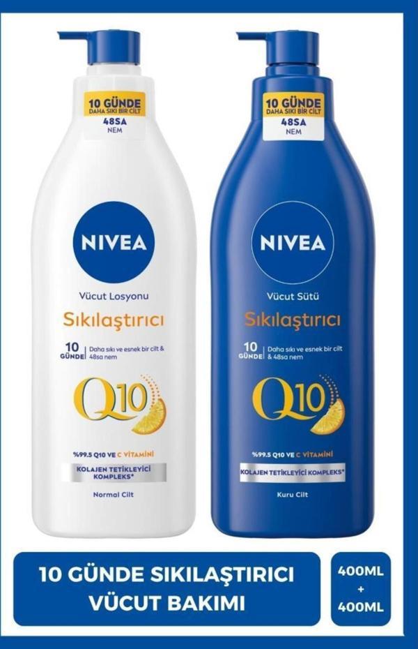 Q10 Sıkılaştırıcı Vücut Bakım Sütü Kuru Cilt 400ml Ve Vücut Losyonu Normal Cilt 400ml, C Vitam - Image 1