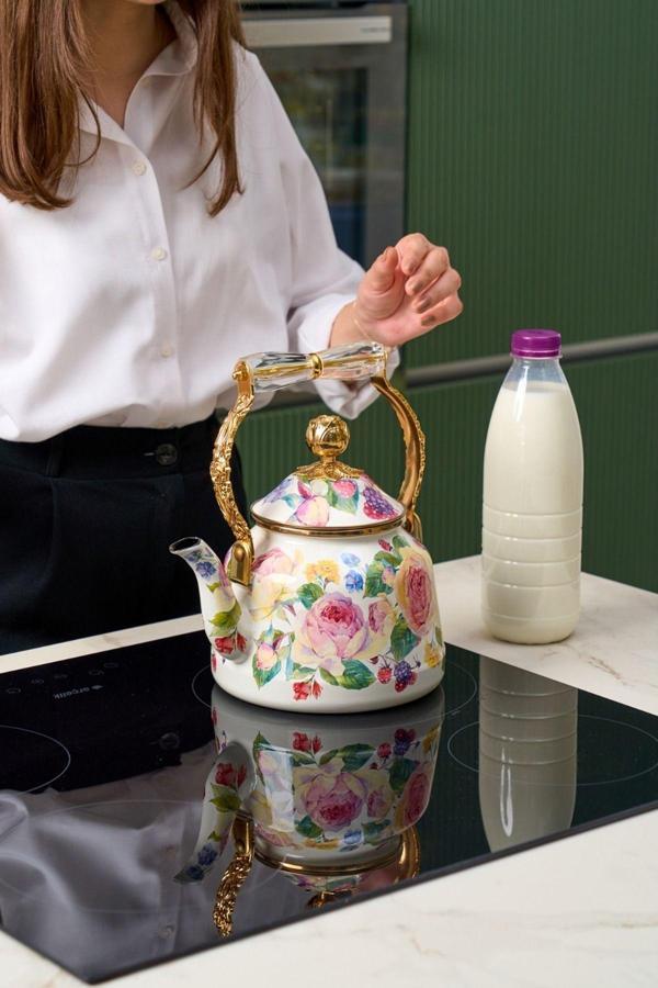 Miss Betty Rose Deluxe Emaye Kettle Demlik - Image 1