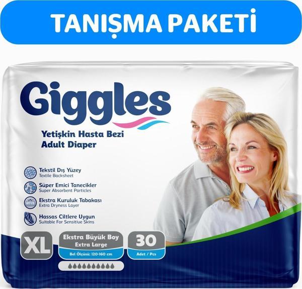 Giggles Yetişkin Hasta Bezi Ekstra Büyük Boy 30 lu x 4 Adet - Image 1