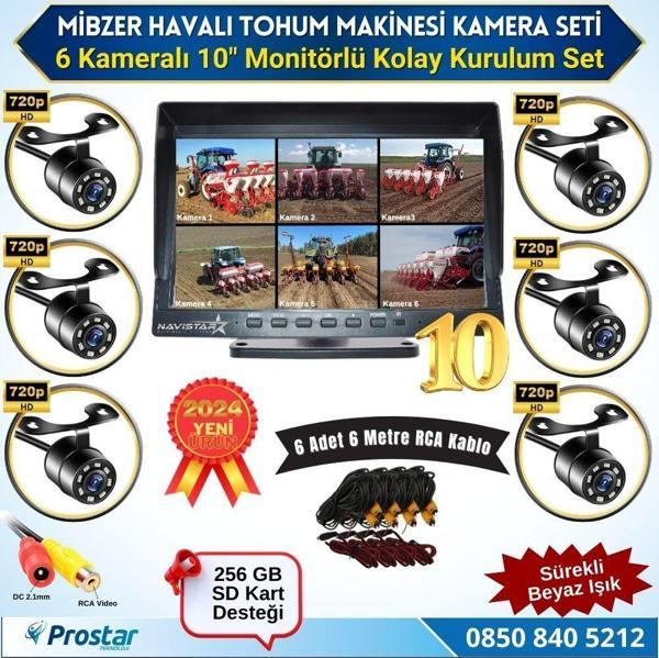 6 Kameralı Mibzer için 10 inç Monitör Altıya Bölen Kayıtlı 256 Gb Sd Kart Destekli - Image 1