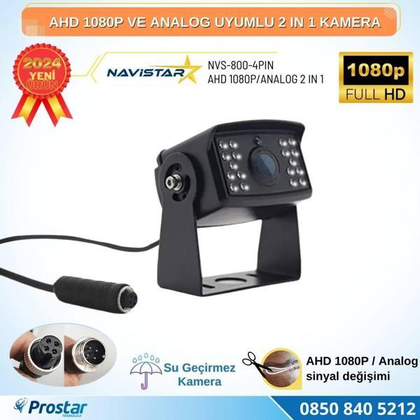 AHD 1080P ve Analog Pal Çevirilebilir 4 Pin Gece Görüşlü Metal Ayaklı Full HD Kamera - Image 1