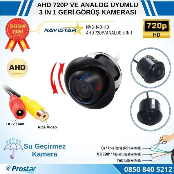 Ayarlanabilir Başlıklı AHD 720P ve Analog Pal Çevrilebilir Geri Görüş Kamerası - Image 1