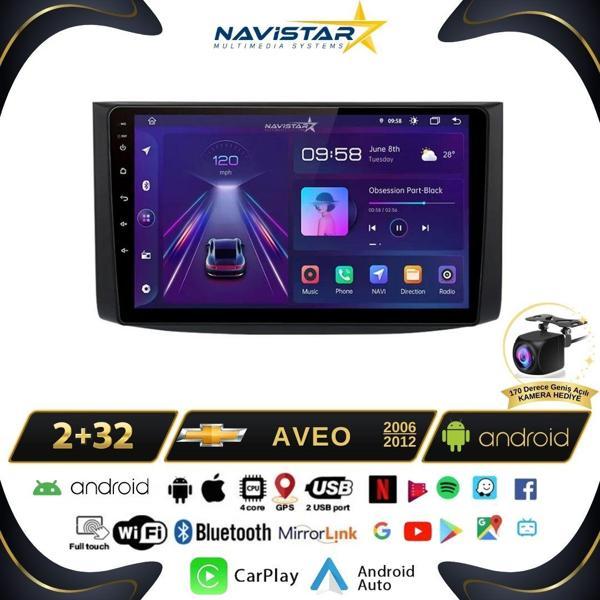 Chevrolet Aveo  2006-2012 Model 2GB + 64GB Android 13 Kablosuz Carplay Navigasyon Multimedya Sistemi - Image 1
