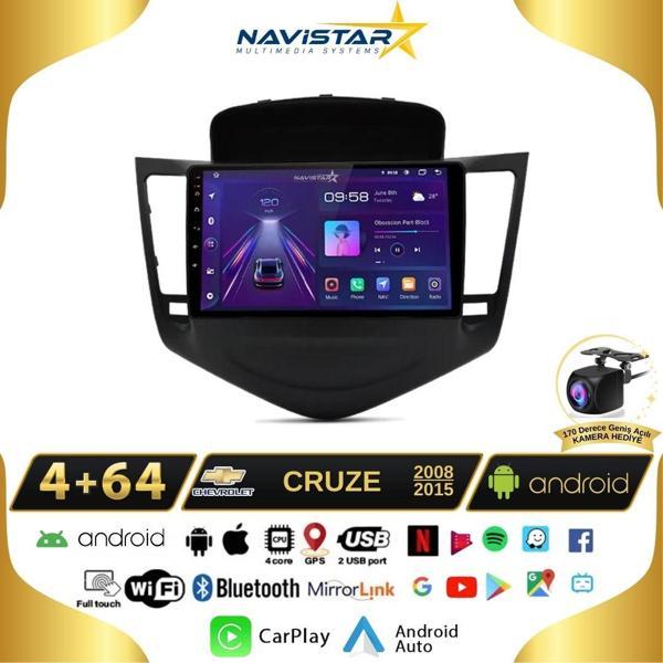 Chevrolet Cruze 4GB + 64GB Kablosuz Carplay 2008-2015 Android 13 Navigasyon Multimedya Sistemi - Image 1
