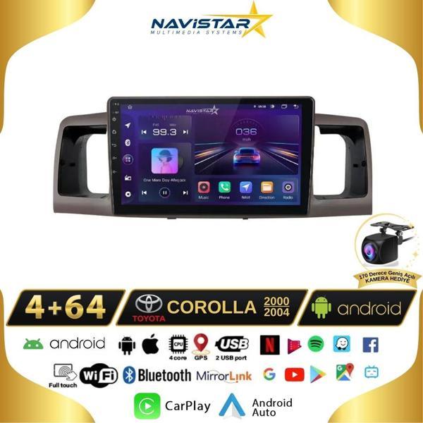 Toyota Corolla 2000-2004 Model 4GB + 64GB Android 13 Kablosuz Carplay Navigasyon Multimedya Sistemi - Image 1
