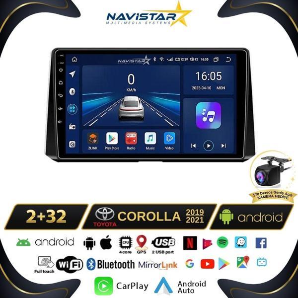 Toyota Corolla 2019-2021 Model 2+64GB Android 13 Kablosuz Carplay Navigasyon Multimedya Sistemi - Image 1