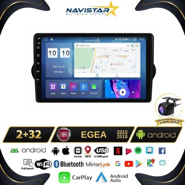 Fiat Egea 2015-2018 Model 2GB + 64GB Android 13 Kablosuz Carplay Navigasyon Multimedya Sistemi - Image 1