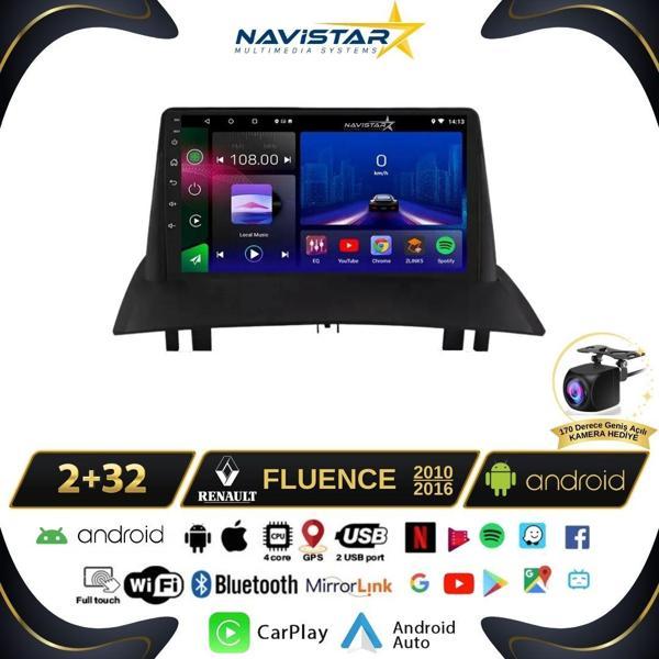 Fluence Kablosuz Carplay 2+64GB Android 13 Navigasyon Multimedya Sistemi - Image 1