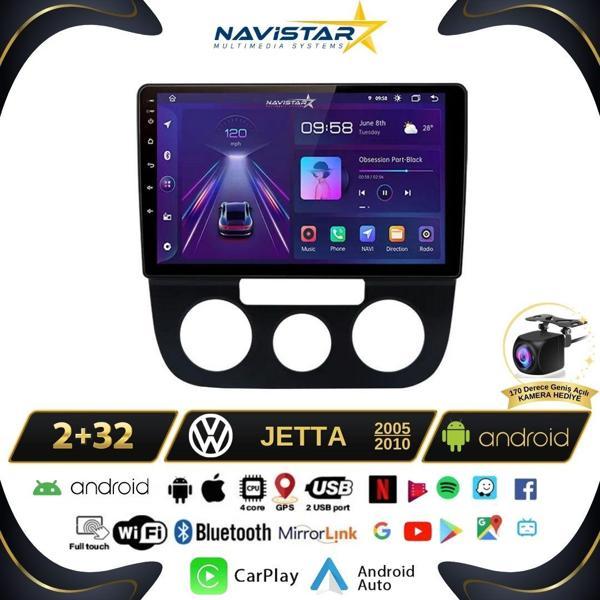 Volkswagen Jetta 2+64GB Android 13 Kablosuz Carplay 2005-2010 Navigasyon Multimedya Sistemi - Image 1