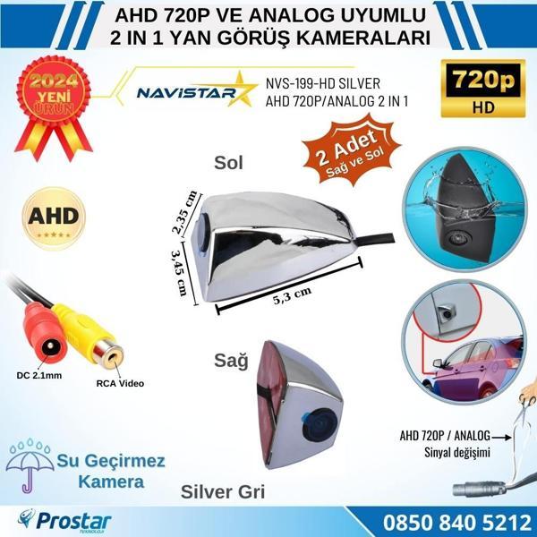 Yan Araç Kamerası AHD 720P ve Analog PAL Mini (Silver Gri) Özel Tasarım - Image 1
