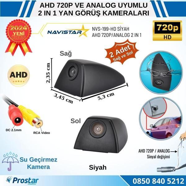 Yan Araç Kamerası AHD 720P ve Analog PAL Mini (Siyah) Özel Tasarım - Image 1