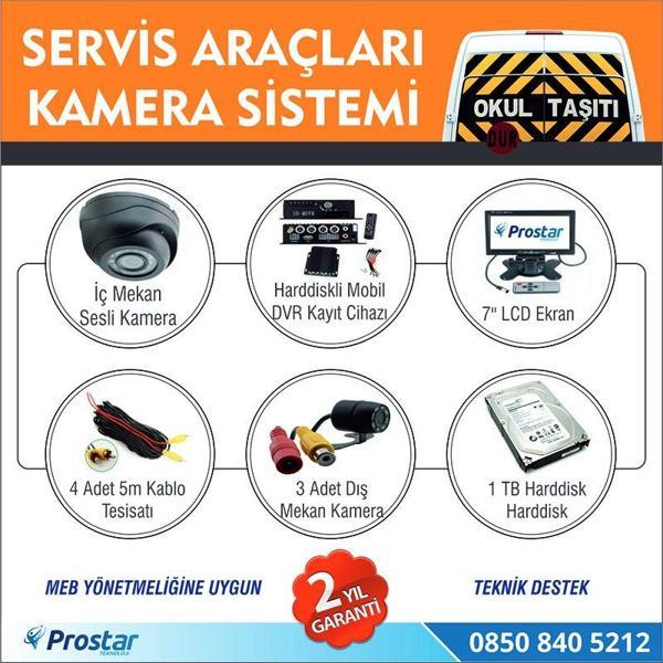 Okul Ve Servis Taşıtları İçin 1 Tb Kayıtlı Kamera Set - Image 1