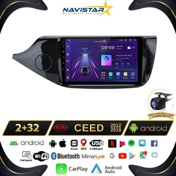 Kia Ceed 2012-2018 Model 2+64GB Android 13 Kablosuz Carplay Navigasyon Multimedya Sistemi - Image 1