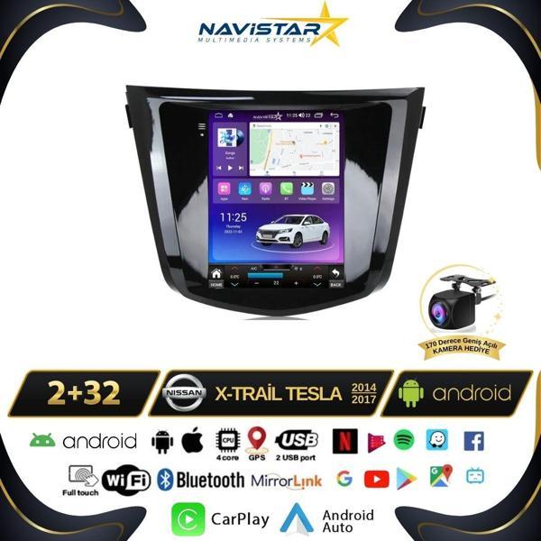 Nissan XTrail Tesla 2014-2017 Model 2GB + 32GB Kablosuz Carplay Navigasyon Multimedya Sistemi - Image 1
