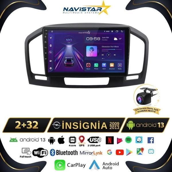 Opel İnsignia 2009-2013 Model 2+64GB Android 13 Kablosuz Carplay Navigasyon Multimedya Sistemi - Image 1