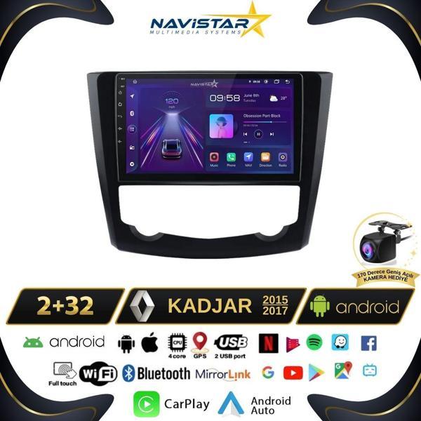 Renault Kadjar  2015-2017 Model 2GB + 64GB Android 13 Kablosuz Carplay Navigasyon Multimedya Sistemi - Image 1
