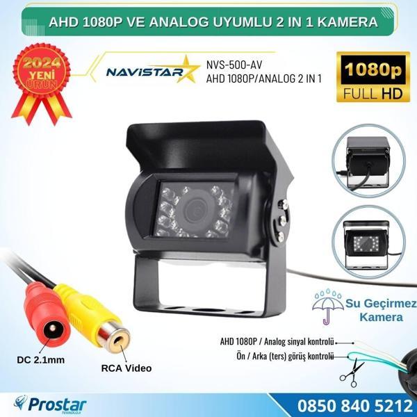 Şapkalı AHD 1080P ve Analog Pal Çevirilebilir Gece Görüşlü AV girişli Metal Ayaklı Full HD Kamera - Image 1