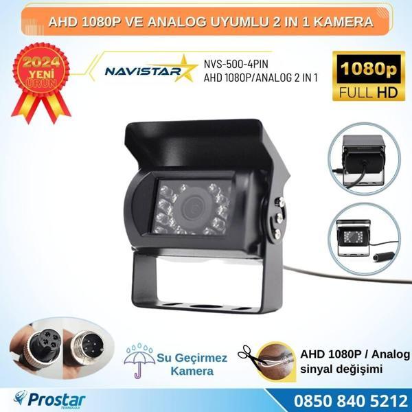 Şapkalı AHD 1080P ve Analog Pal Çevirilebilir Gece Görüşlü Metal Ayaklı Full HD Kamera - Image 1