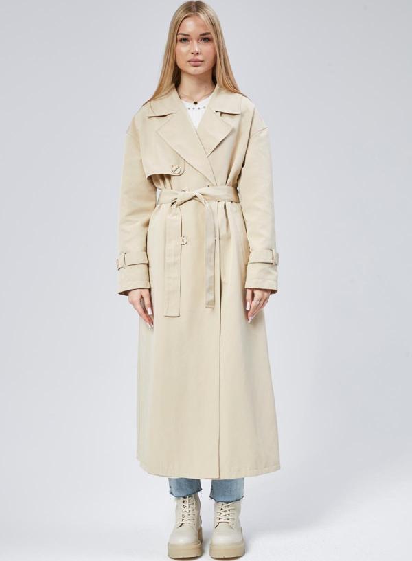 Oversize Rüzgarlık Detaylı Trençkot - Image 1